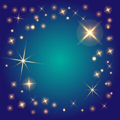 star sky blue, glitter galaxy, space magic, background with stars