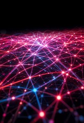 Obraz premium A black background with neon lines and a black background