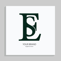 ES letter mark and branding logo design with a leaf. And your best choice.
