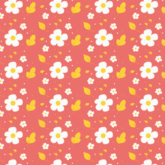 Flat floral pattern design
