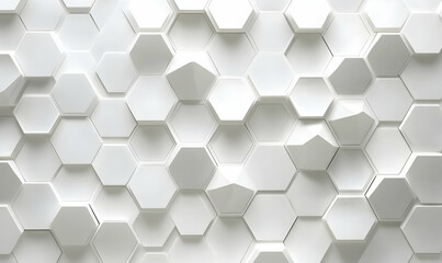 Fototapeta premium White background with hexagonal patterns and technological elements for a technology