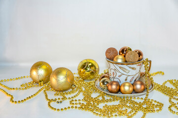 festive New Year's still life for interior decoration