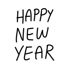 HAPPY NEW YEAR hand drawn alphabet