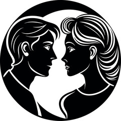 silhouette of a couple