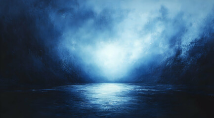 Abstract Blue Dark Sea, Blue Backgrounds and Gritty Textures , abstract background