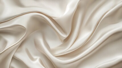 Obraz premium Elegant Draped Beige Silk Fabric Texture