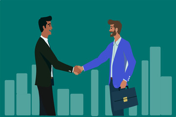 two bussinesman shaking hands