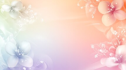 Delicate Pastel Flowers Soft Background Design