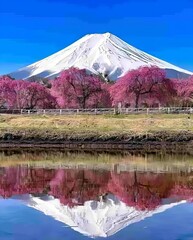 Japan landscape background