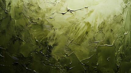Abstract Olive Green Impasto Painting Texture