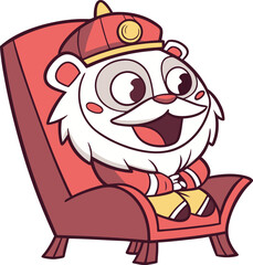 A cartoon illustration of a Chinese character vector illustration