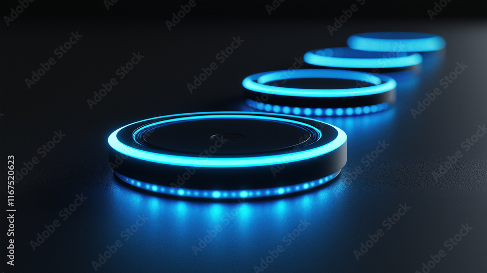 Poster futuristic abstract rings featuring a vibrant gradient and dynamic patterns. a perfect choice for te