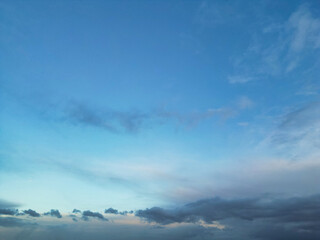 Blue Sky and Clouds over Welwyn Garden City of England UK. March 1st, 2024 