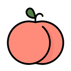 Delicious food in summer colored icon pack