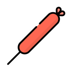 Delicious food in summer colored icon pack