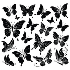 A Captivating Butterfly Silhouette Design