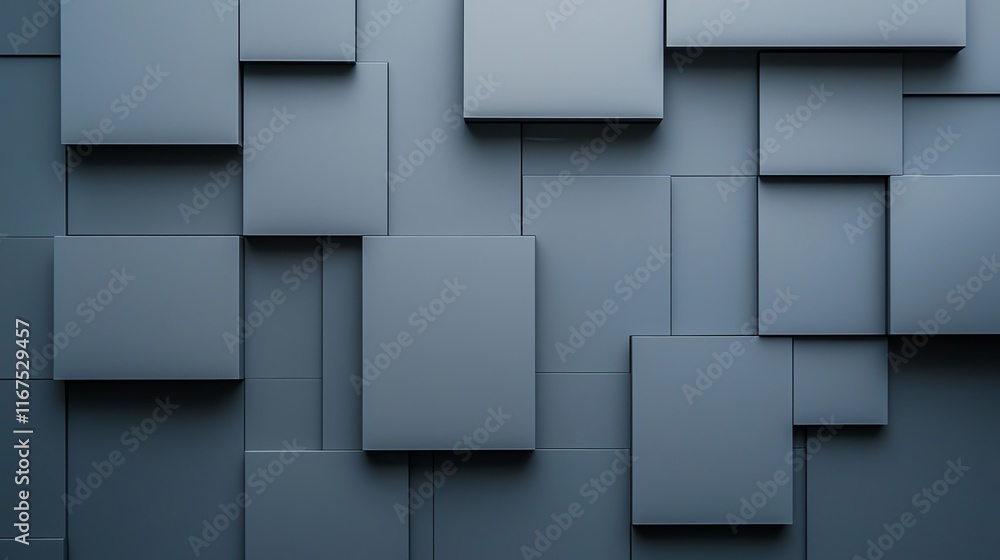 Poster geometric abstract background with overlapping dark blue rectangles
