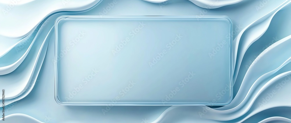 Poster abstract blue layered wave pattern with blank space. ideal for modern design backgrounds, digital ar