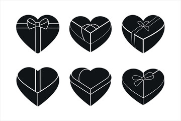 heart-shaped gift boxes, perfect for Valentine Day design
