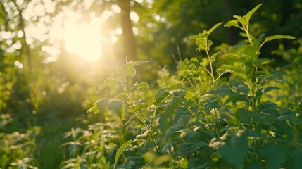 Fototapeta premium Serene Organic Agriculture in Soft Pastoral Light