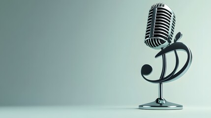 Retro Microphone Music Stand Design