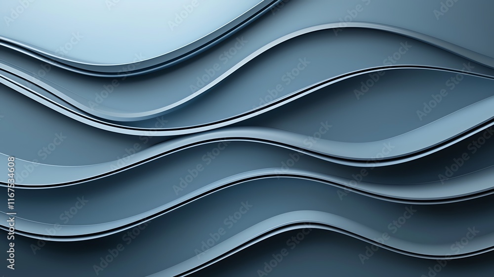 Poster elegant abstract blue wave patterns create a soothing visual effect. perfect for modern design and b
