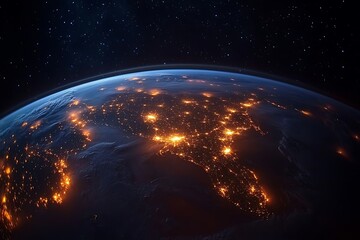 City Lights of North America from Space