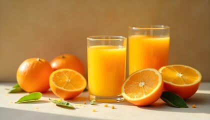orange fruits and juice for editorial 