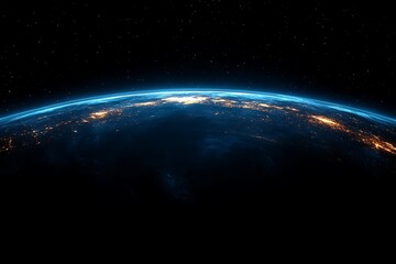 Obraz premium Glowing Earth at Night from Space2