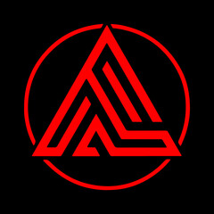 AC, CA, A, C abstract letters logo monogram