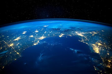 Fototapeta premium Earth at Night Global City Lights from Space1