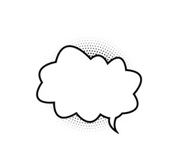 Hand Drawn Comic Speech Bubble Stock Vector
