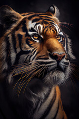 Obraz premium Majestic Tiger Portrait - Powerful Jungle Predator