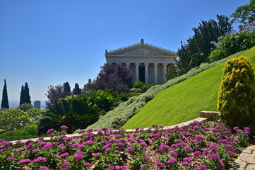 Haifa, Israel. The Bahai Gardens on Mount Carmel. The most visited tourist attraction in Israel.