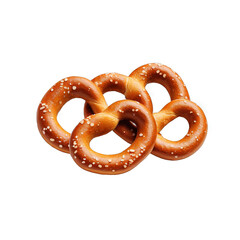Salted Pretzels Isolated On Transparent Background