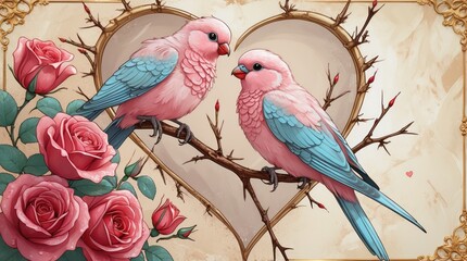 valentines dayin spired illustration