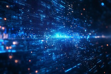 Abstract Futuristic Network Motion Background