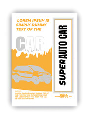 Obraz premium Car rental and Automotive social media banner or Instagram post template 