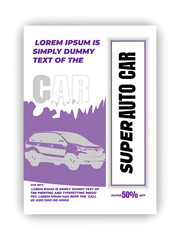 Car rental and Automotive social media banner or Instagram post template	