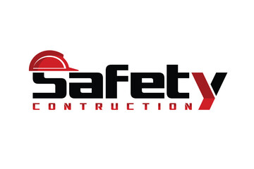 safety construction logo, Industrial lettering logo