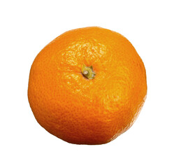 Yellow tangerine on a white background