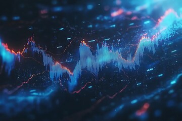 Futuristic Data Network Growth Background