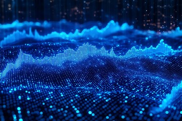 Blue Data Network Dynamic Surface Chart