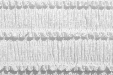 Texture of white fabric as background, closeup