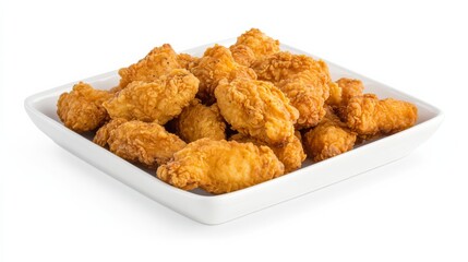 Delicious Fried Chicken on White Background
