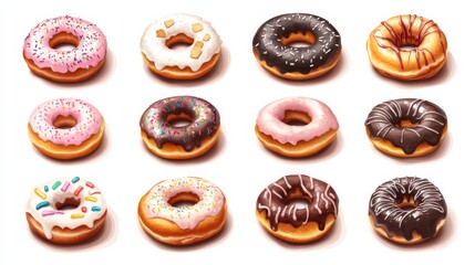 Delicious Pastries on Display with Studio Lighting