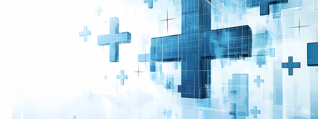 Obraz premium Abstrakte Gesundheitssymbole