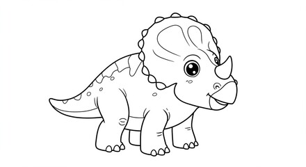 Fototapeta premium illustration Triceratops Dinosaur family