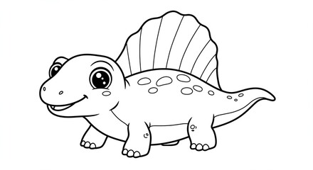 illustration Dimetrodon Dinosaur family