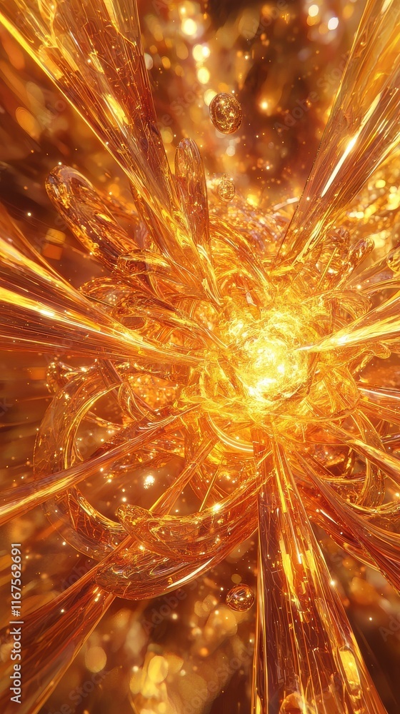 Poster celestial burst action abstract universe hyperrealistic art energetic environment dynamic viewpoint 